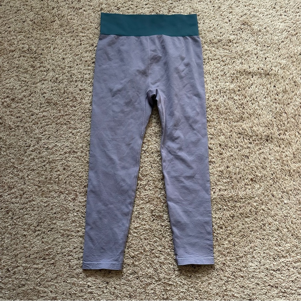 DSG X TWITCH ALLISON Seamless Colorblock Leggings Purple Teal Women Size L